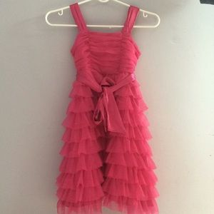 Pink ruffled dress